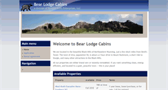 Desktop Screenshot of bearlodgecabins.com